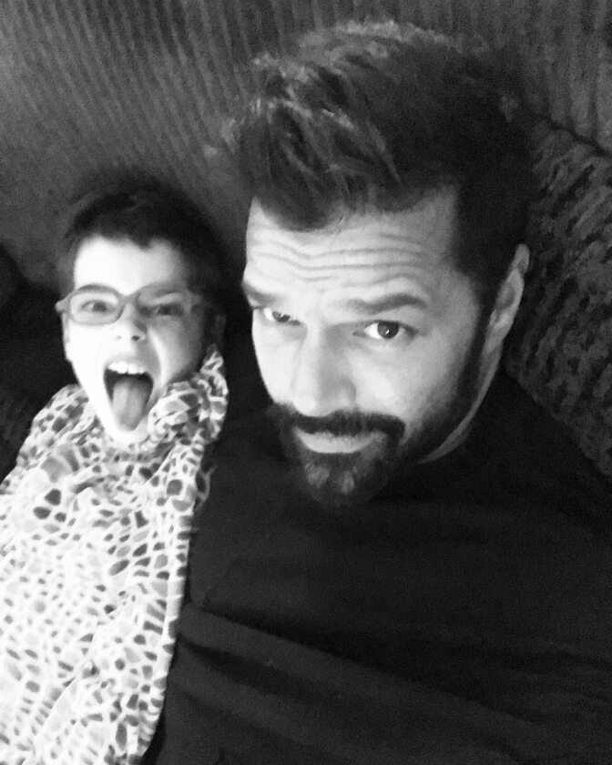 Ricky Martin z synem 