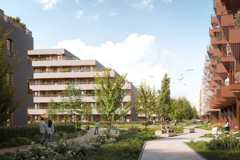 Teren po&nbsp;dawnym hipermarkecie przy al. KEN na&nbsp;Kabatach zostanie przekształcony w&nbsp;wielofunkcyjny miejski kwartał z&nbsp;410 mieszkaniami, usługami w&nbsp;parterach oraz&nbsp;parkingiem Park & Ride zaprojektowanym przez pracownię WWAA