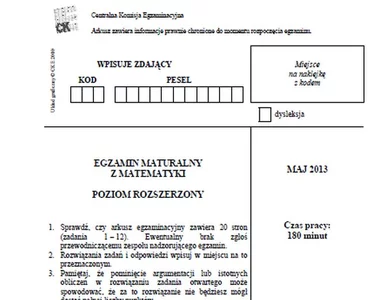 Miniatura: Matura 2013. Zobacz arkusz z matematyki....