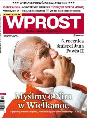 Okładka tygodnika Wprost nr 14-15/2010 (1418)