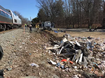 Zdjęcie z miejsca wypadku w Crozet 