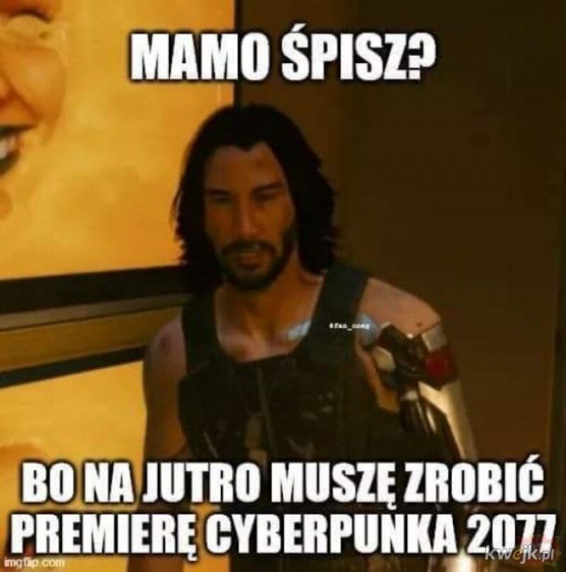 Mem po premierze Cyberpunka 2077 