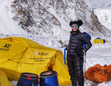 Miniatura: Magdalena Gorzkowska w drodze na K2....