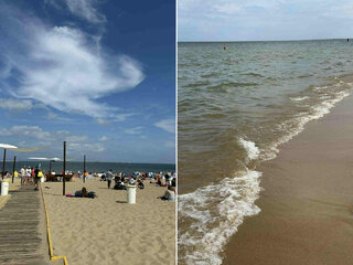 Na plaży w Gdańsku