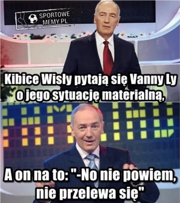 Wisła Kraków czeka na przelew - mem 
