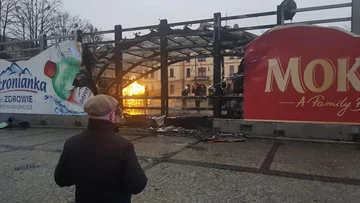 Spalona scena w Ustroniu 