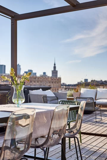 Apartament z tarasem na dachu, projekt Joanna Kulczyńska 