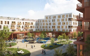 Teren po&nbsp;dawnym hipermarkecie przy al. KEN na&nbsp;Kabatach zostanie przekształcony w&nbsp;wielofunkcyjny miejski kwartał z&nbsp;410 mieszkaniami, usługami w&nbsp;parterach oraz&nbsp;parkingiem Park & Ride zaprojektowanym przez pracownię WWAA