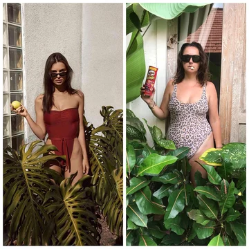 Idealne zdjęcie z Insagrama vs zwyczajne zdjęcie Celeste Barber 