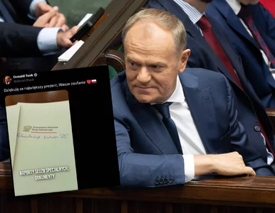 Miniatura: Tusk ujawnił treść notatki i się zaczęło....