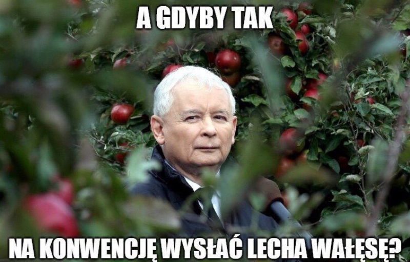 Mem po wystąpieniu Lecha Wałęsy na konwencji Koalicji Obywatelskiej 