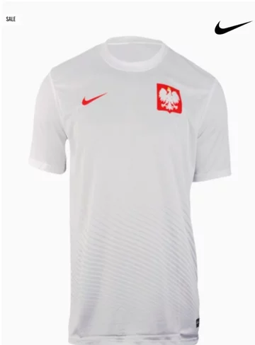 Koszulka nike polska domowa replika junior. Cena 169,00 zł (w promocji 79,99 zł) 
