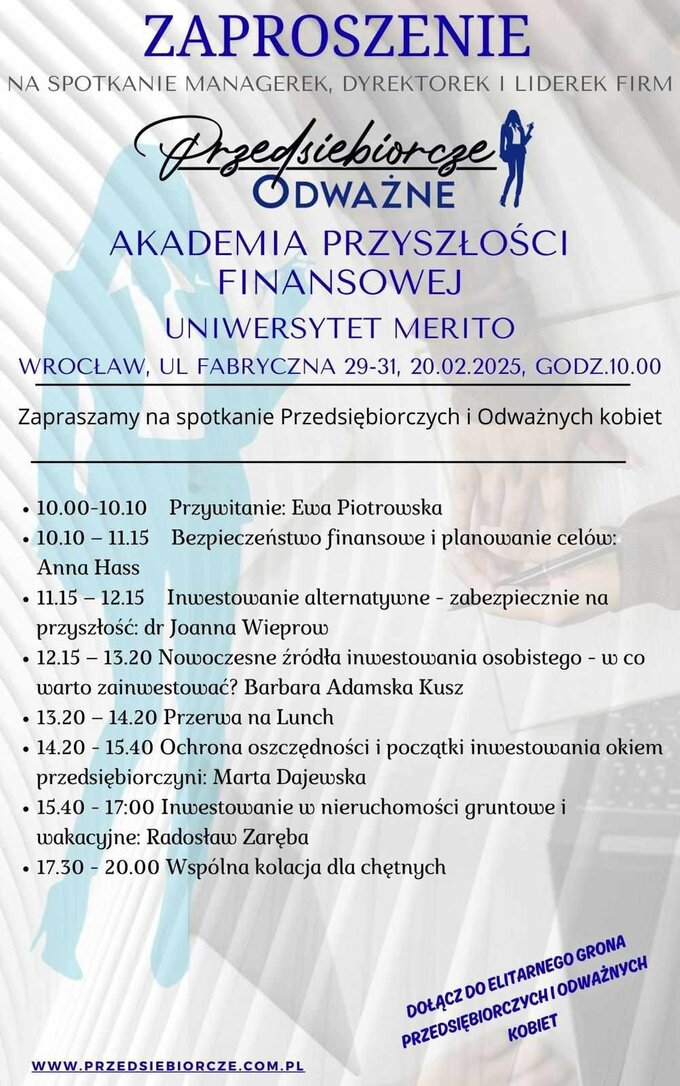 Akademia Przyszłości Finansowej – agenda wydarzenia