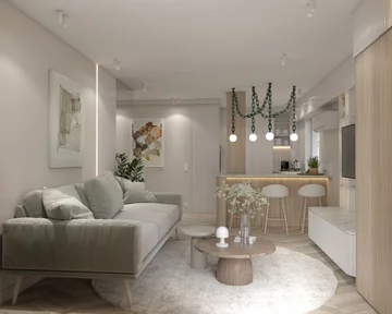 Niewielkie mieszkanie w jasnej kolorystyce, projekt Agata Izdebska, Insolito Interior 