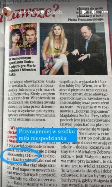 Aleksandra Żebrowska komentuje &bdquo;bliskie&rdquo; relacje jej męża i&nbsp;Małgorzaty Sochy