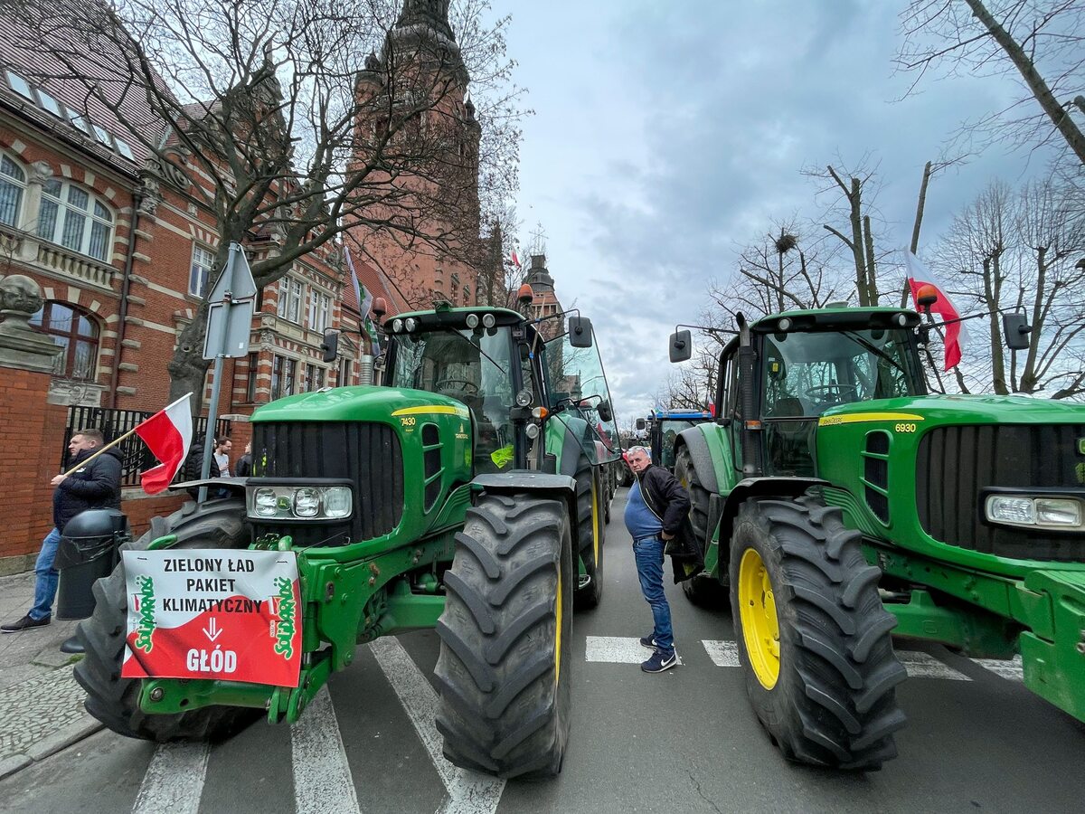Strajk rolników w Szczecinie 