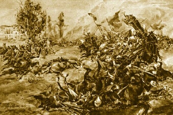 Bitwa pod Trzcianą w 1629 roku, obraz Józefa Brandta