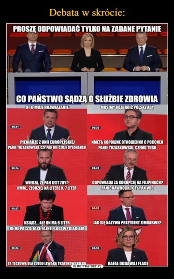 Mem po debacie prezydenckiej w Końskich 
