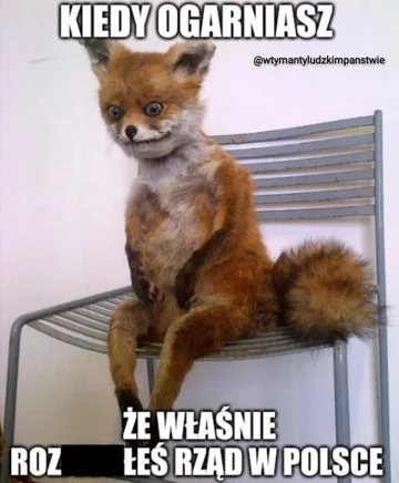 Mem komentujące polityczną walkę o ustawę futerkową 