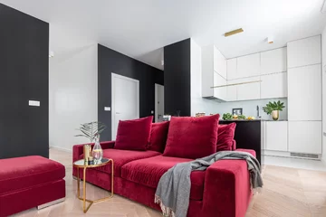 Kuchnia otwarta na salon, proj. Decoroom 