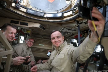 Andrzej Duda w bazie Bagram 