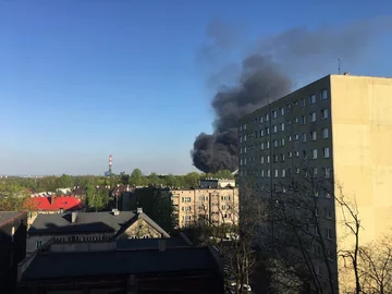 Pożar sortowni śmieci w Siemianowicach Śląskich 