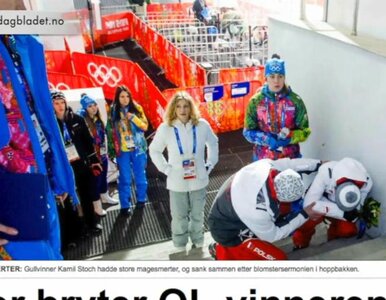 Miniatura: Stoch zasłabł tuż po ceremonii. "Czułem...