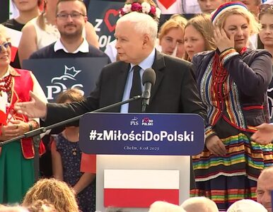 Miniatura: Kaczyński nagle przerwał przemówienie i...