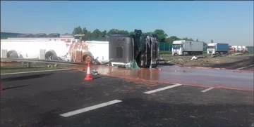 Wypadek cysterny wiozącej czekoladę 