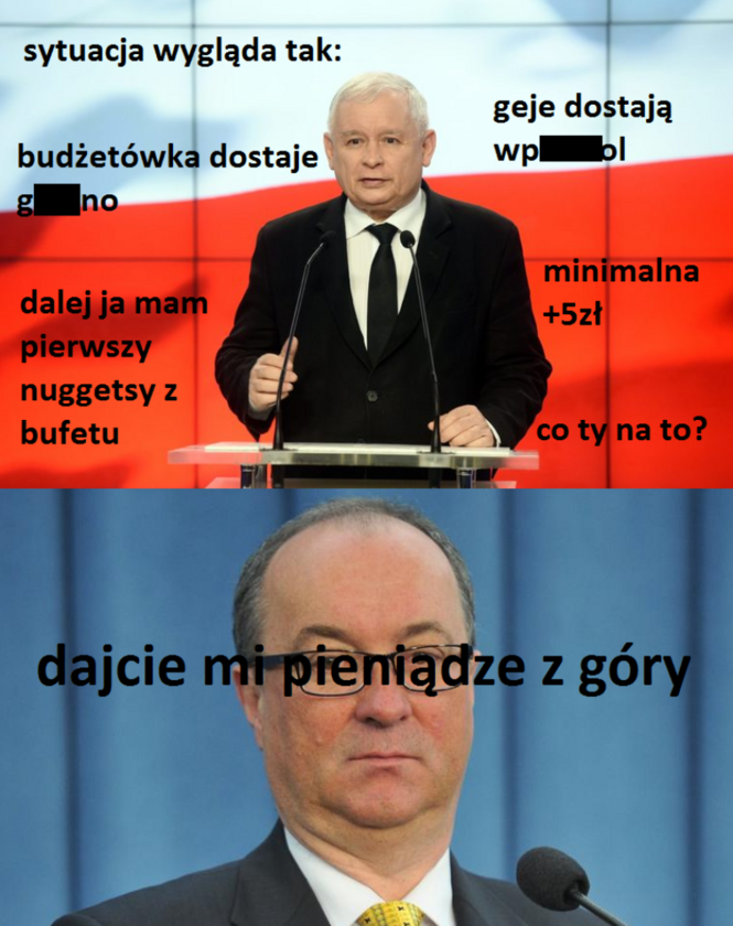 Mem komentujący podwyżki wynagrodzeń polityków 