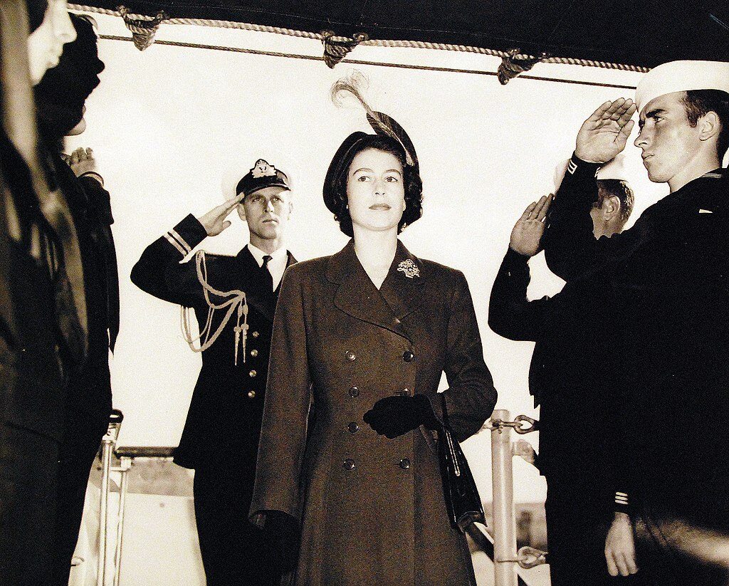 Książę Filip z Elżbietą II w 1950 roku 