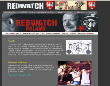 Miniatura: "Redwatch" nadal tropi "zdrajców rasy"