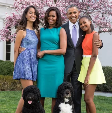 Malia Obama, Michelle Obama, Barack Obama i Natasha Obama 