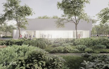 Nowy pawilon „Prolog” w Nałęczowie ma połączyć sztukę, edukację i nowoczesną architekturę w otoczeniu zieleni 