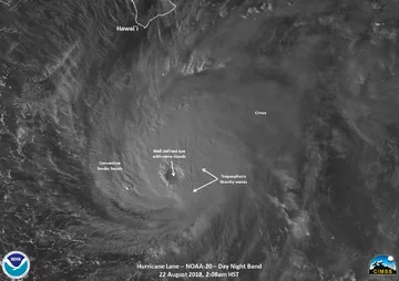 Huragan Lane na zdjęciach satelitarnych NASA 