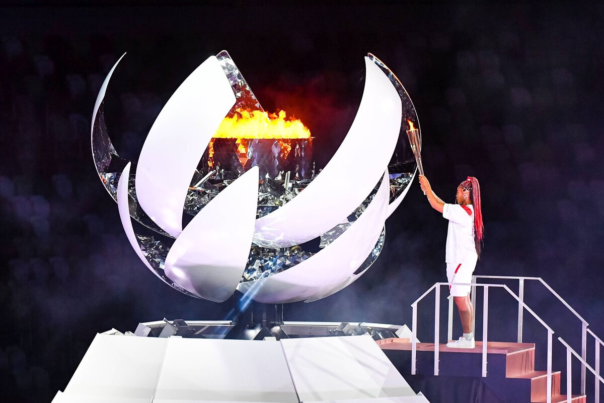 Naomi Osaka podczas ceremonii otwarcia igrzysk 