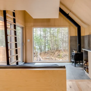 Drewniany domek, projekt Atelier L'Abri V2com, Atelier L'Abri, drewniany domek