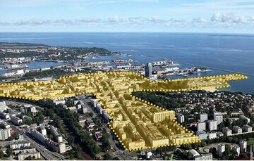 Granice Śr&oacute;dmieścia Gdyni zgłoszonego do&nbsp;listy światowego dziedzictwa UNESCO