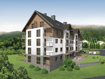 Wizualizacja inwestycji sp&oacute;łki Dalia House w&nbsp;Bieszczadach
