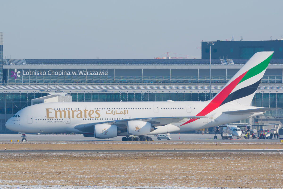 Airbus A380 w Warszawie 