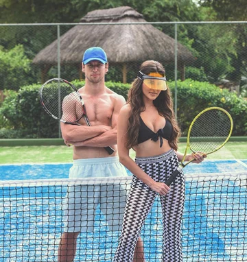 Grzegorz Krychowiak i Celia Jaunat 