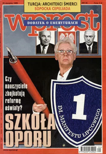 Okładka tygodnika Wprost nr 35/1999 (874)