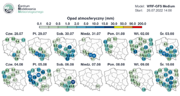 Długoterminowa prognoza opad&oacute;w na&nbsp;początek sierpnia