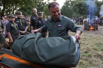Andrzej Duda odwiedził harcerzy 
