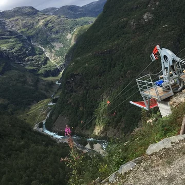 Kolejka tyrolska z Vatnahalsen do Kårdalen 