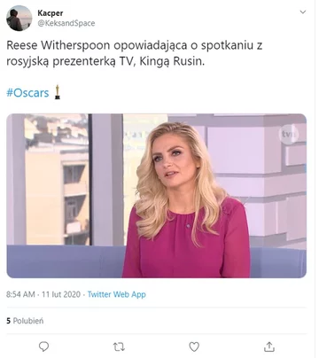 Oscarowa historia Kingi Rusin - reakcje internautów 