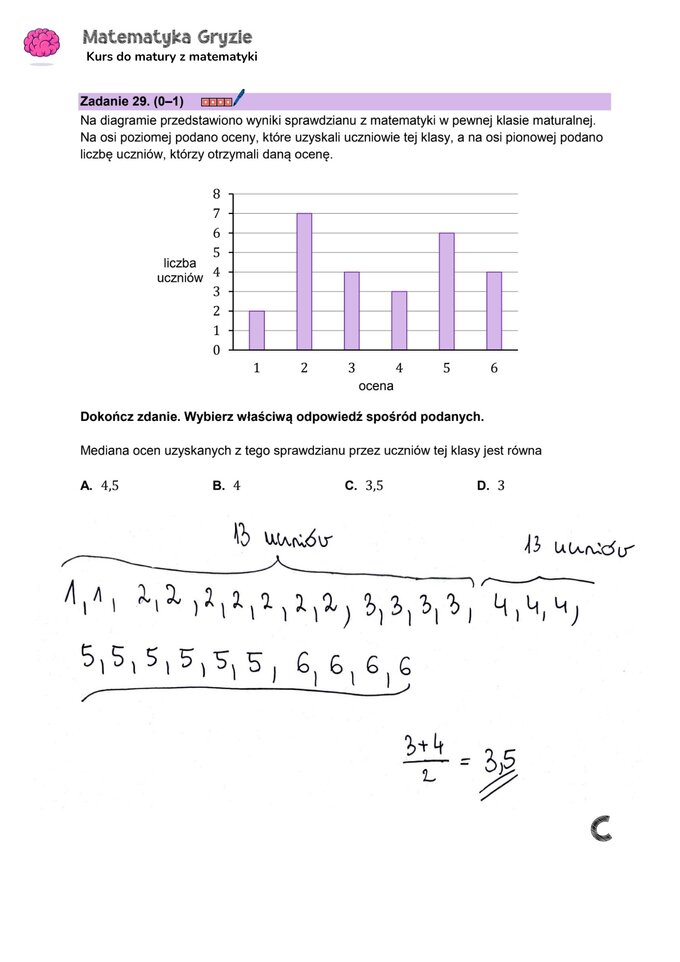 Matura 2024. Matematyka — poziom podstawowy, Formuła 2023 — arkusze z odpowiedziami – zadanie 29