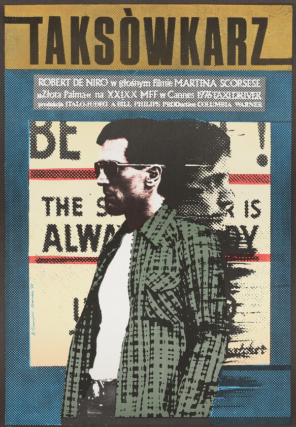 Plakat Andrzeja Klimowskiego do filmu "Taksówkarz" 