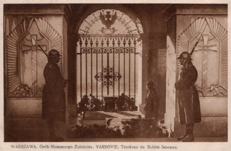 Grób Nieznanego Żołnierza w Warszawie ok. 1930 