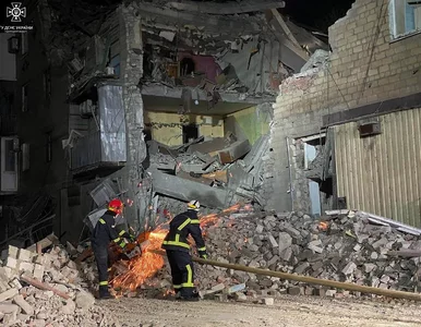 Miniatura: Rosyjskie rakiety spadły na blok...